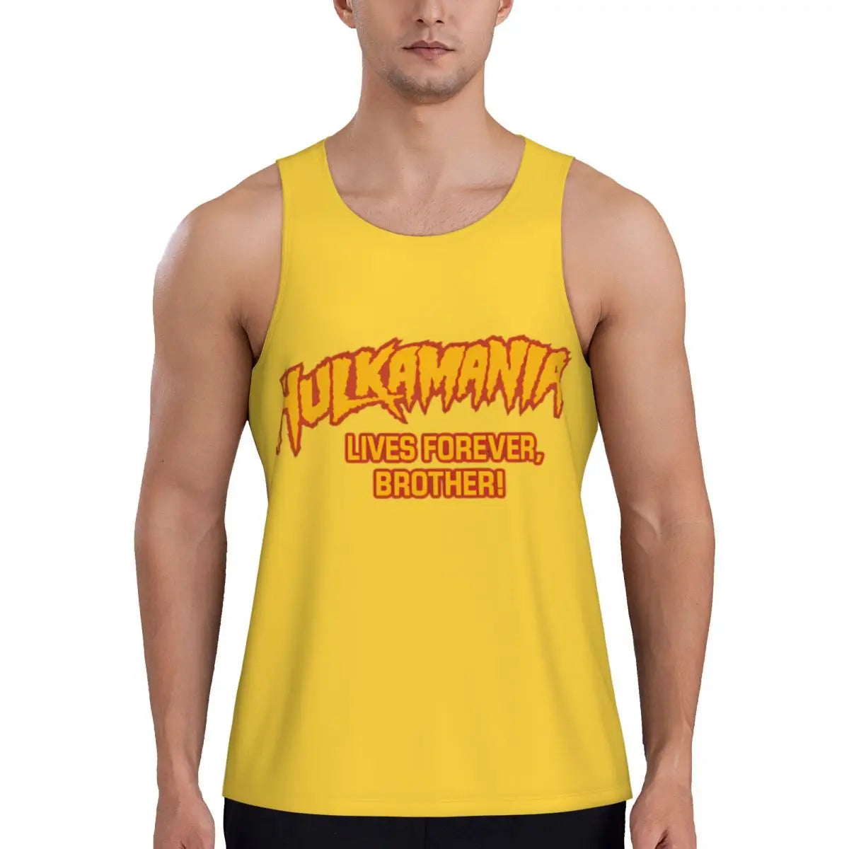 Print Hulkamania Hulk Hogan Face Workout Tank Top Sleeveless Shirt Bodybuilding Fitness Gym Summer Vest