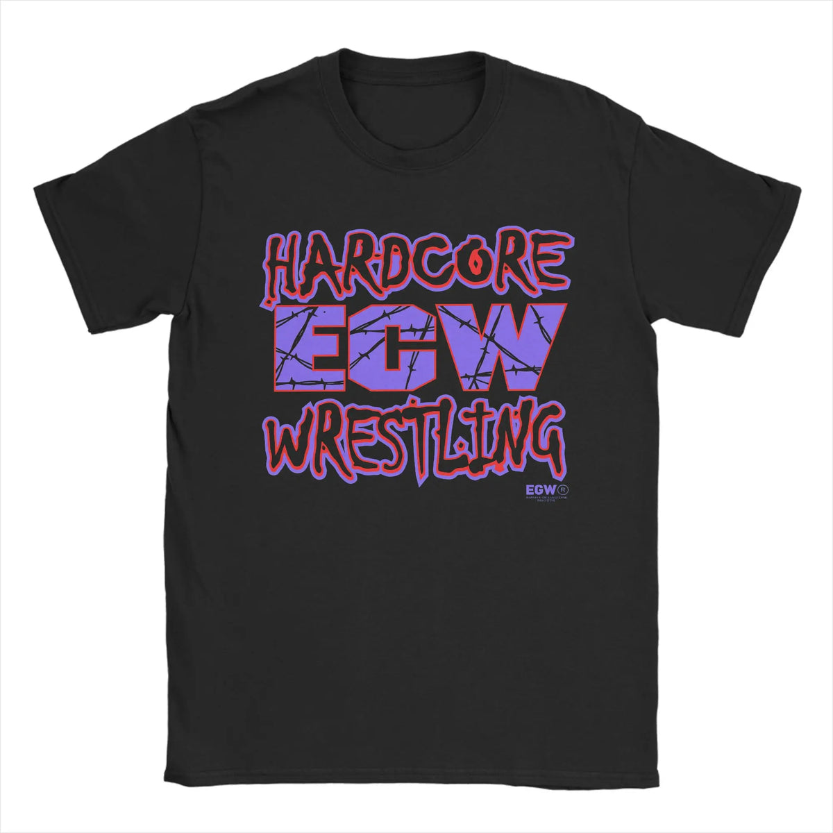 Ecw Hardcore Wrestling  Cotton T Shirt For Mens Summer  Y2K Retro T-Shirts Comfortable Fashion Tees Oversized Custom DIY Tops