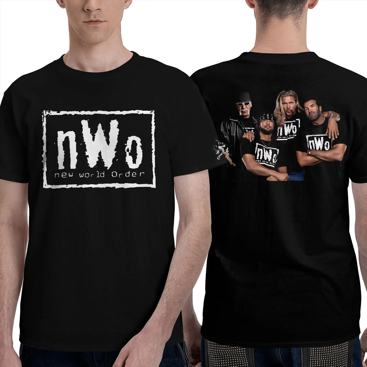 Novelty NWO Heels  T-Shirt Men Women Crewneck Cotton T Shirts Short Sleeve Tees Double-sided Printed Clothing