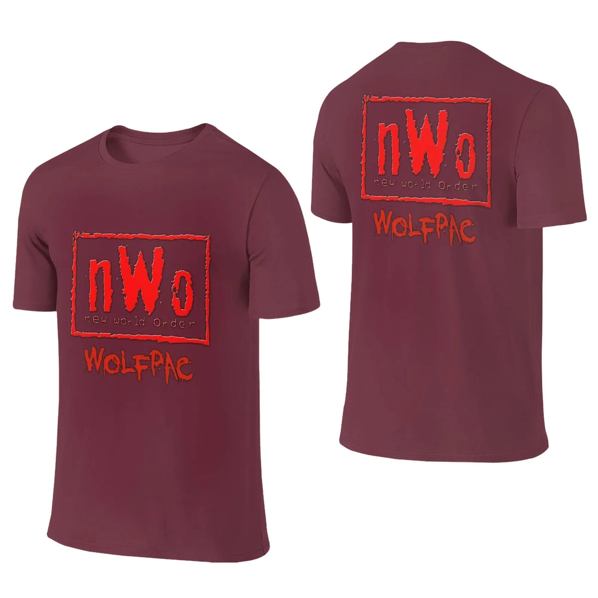 100% Cotton NWO New World Order Wrestling T-Shirt Men's Double Sided T Shirt Men O-Neck Summer Shirts Tops Oversized