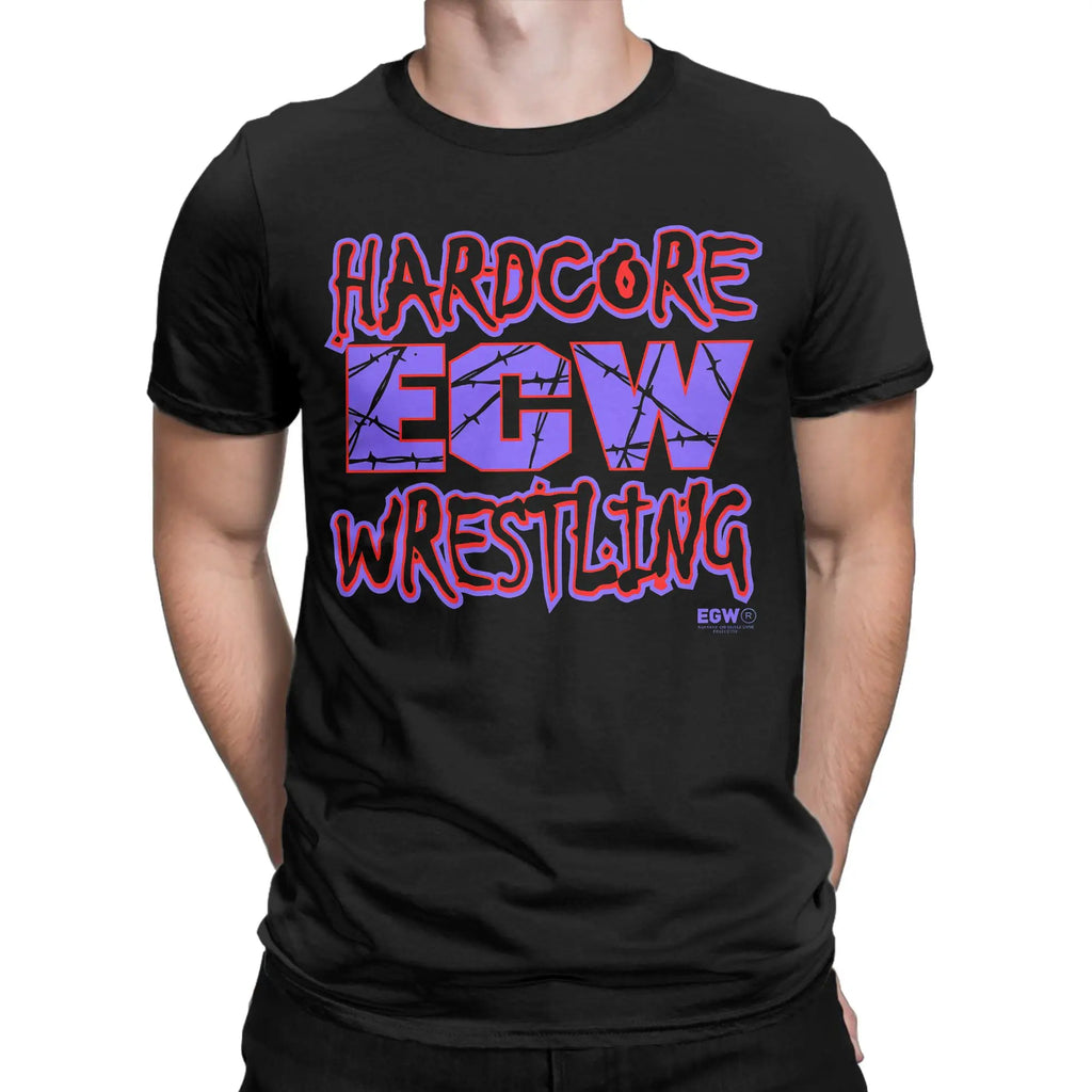 Ecw Hardcore Wrestling  Cotton T Shirt For Mens Summer  Y2K Retro T-Shirts Comfortable Fashion Tees Oversized Custom DIY Tops