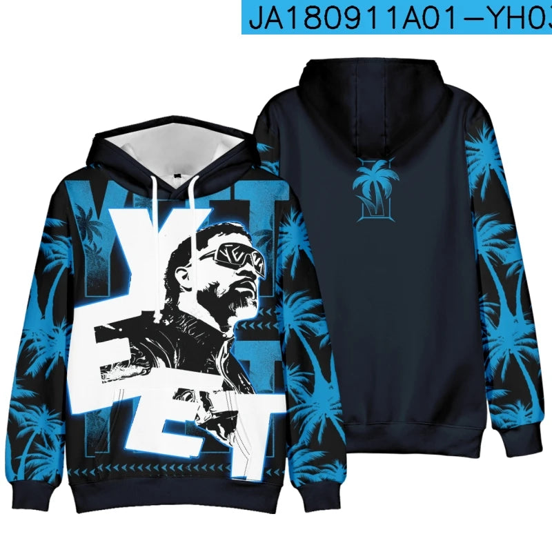 Jey Uso Yeet Hoodies Merch Hooded Women/Men Fashion Casual Streetwear Sweatshirts Clothing Fashion Hoodie Outwear