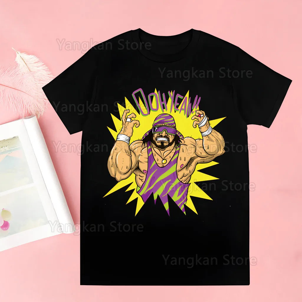 Hulk Hogan HULKAMANIA T Shirt Casual Funny Tshirts Kawaii Tees Top Hipster Harajuku Short Sleeves Shirts Clothes