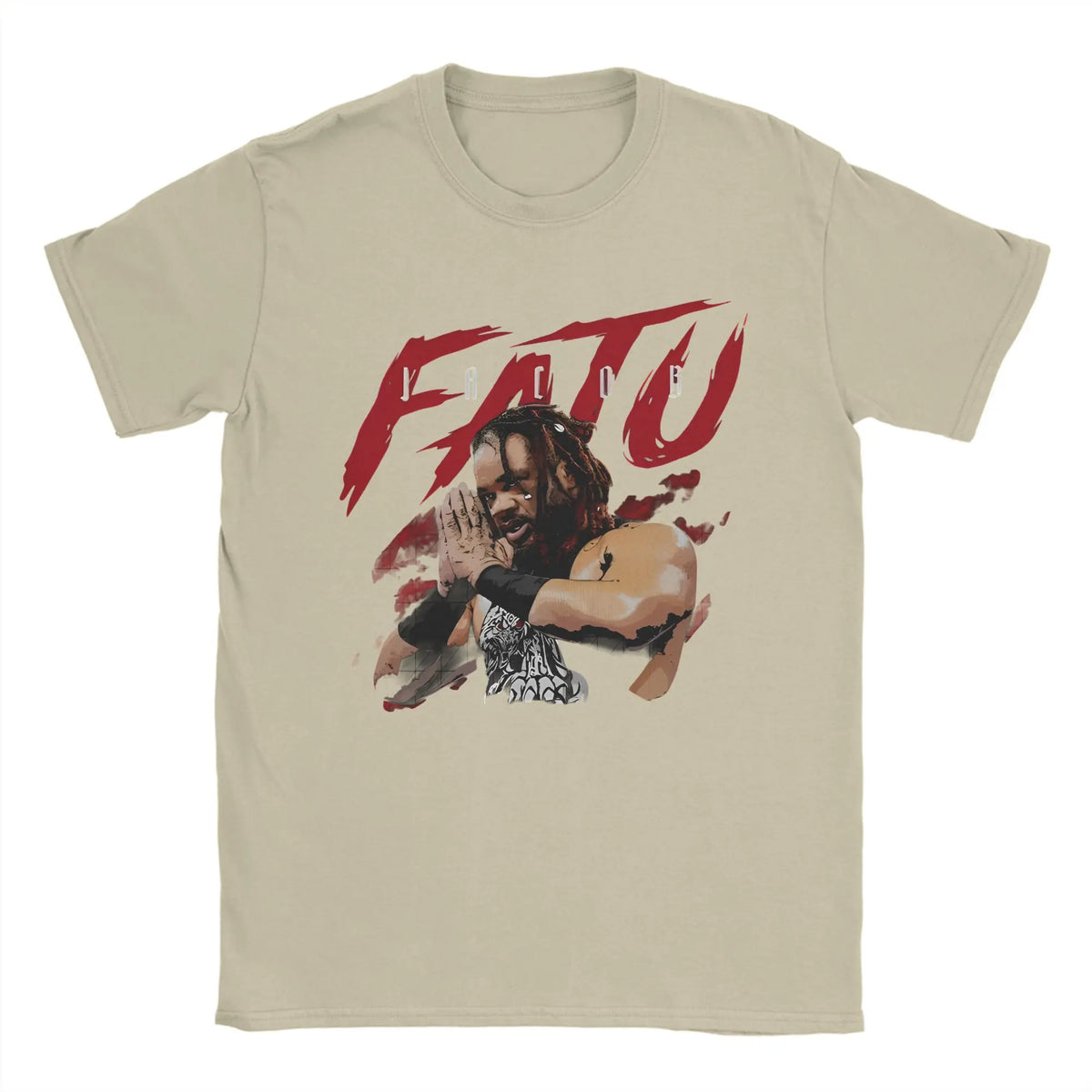 Men Women Jacob Fatu Name Grunge T Shirt  100% Cotton Tops Cool Short Sleeve Round Collar Tee Shirt Gift Idea T-Shirt