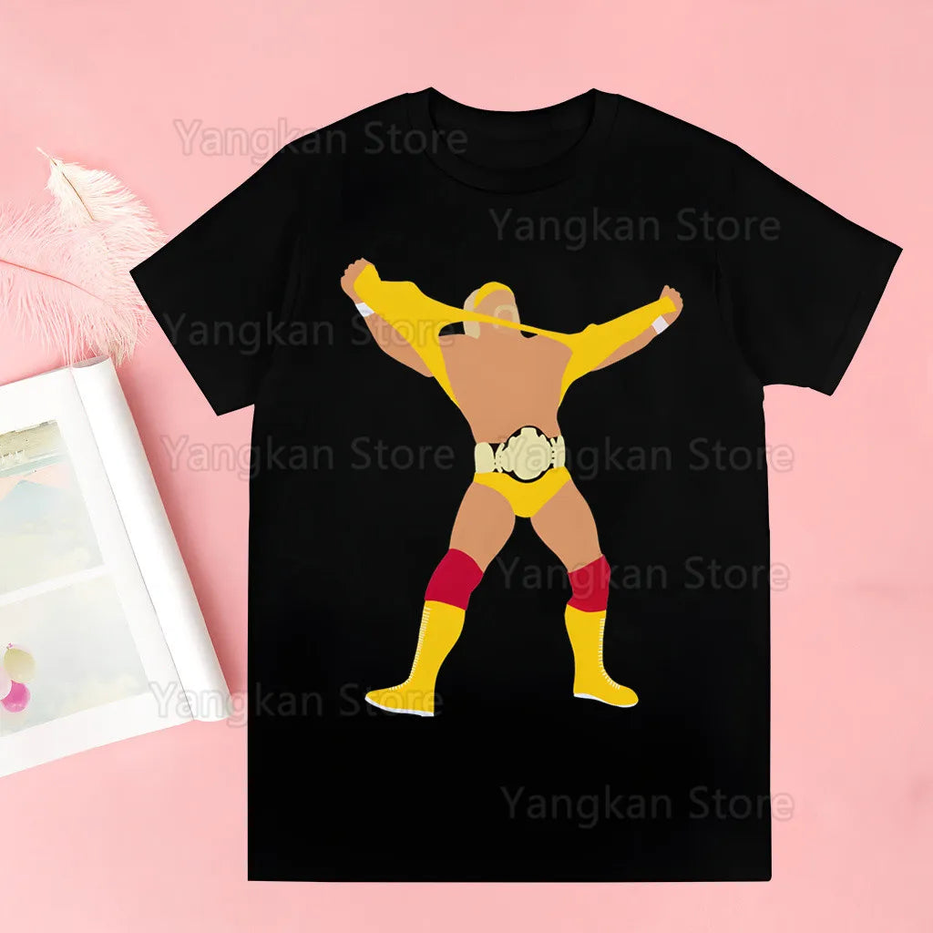 Hulk Hogan HULKAMANIA T Shirt Casual Funny Tshirts Kawaii Tees Top Hipster Harajuku Short Sleeves Shirts Clothes