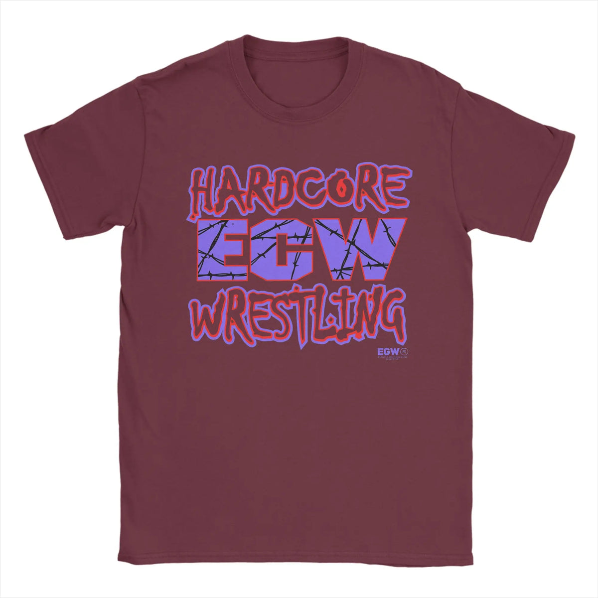 Ecw Hardcore Wrestling  Cotton T Shirt For Mens Summer  Y2K Retro T-Shirts Comfortable Fashion Tees Oversized Custom DIY Tops