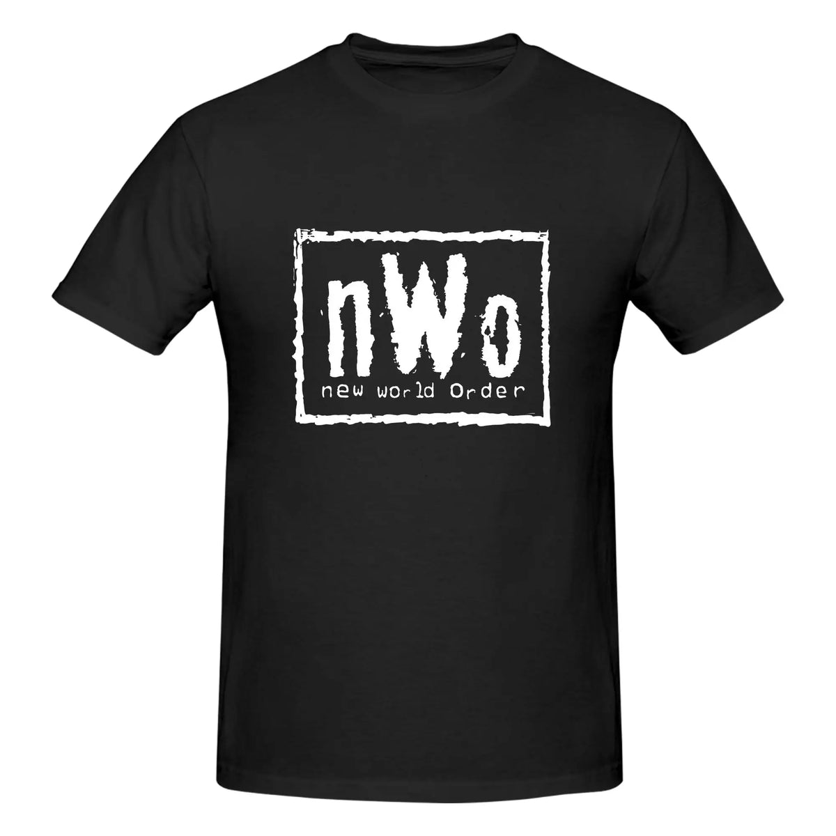 NWO New World Order Wrestling Men T-Shirt Double Sided Plus Size T Shirts Men's O-Neck Cotton Tees Short Summer Male
