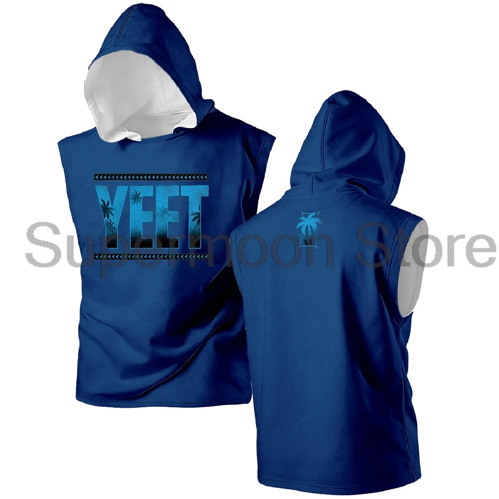 Jey Uso Yeet Sleeveless Hoodie Women Men Outdoor Hooded Tank Tops Unisex Sport Gym Vest