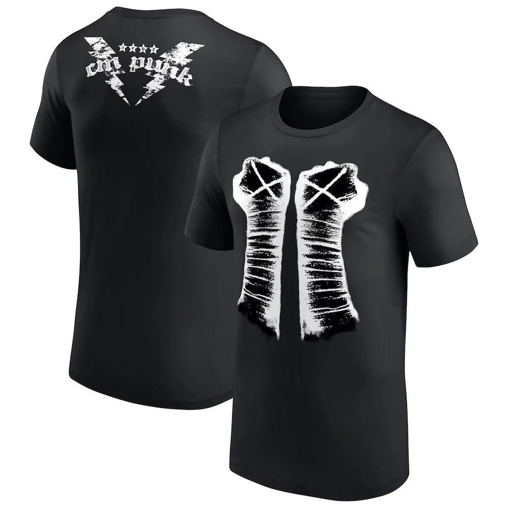 Men's CM Punk Best In The World Ringer T-Shirt 3D Printed Outdoor Sports Quick Drying Short Sleeve Tee Daily Casual T-Shirt 5XL