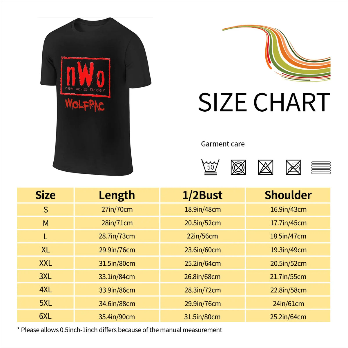 100% Cotton NWO New World Order Wrestling T-Shirt Men's Double Sided T Shirt Men O-Neck Summer Shirts Tops Oversized