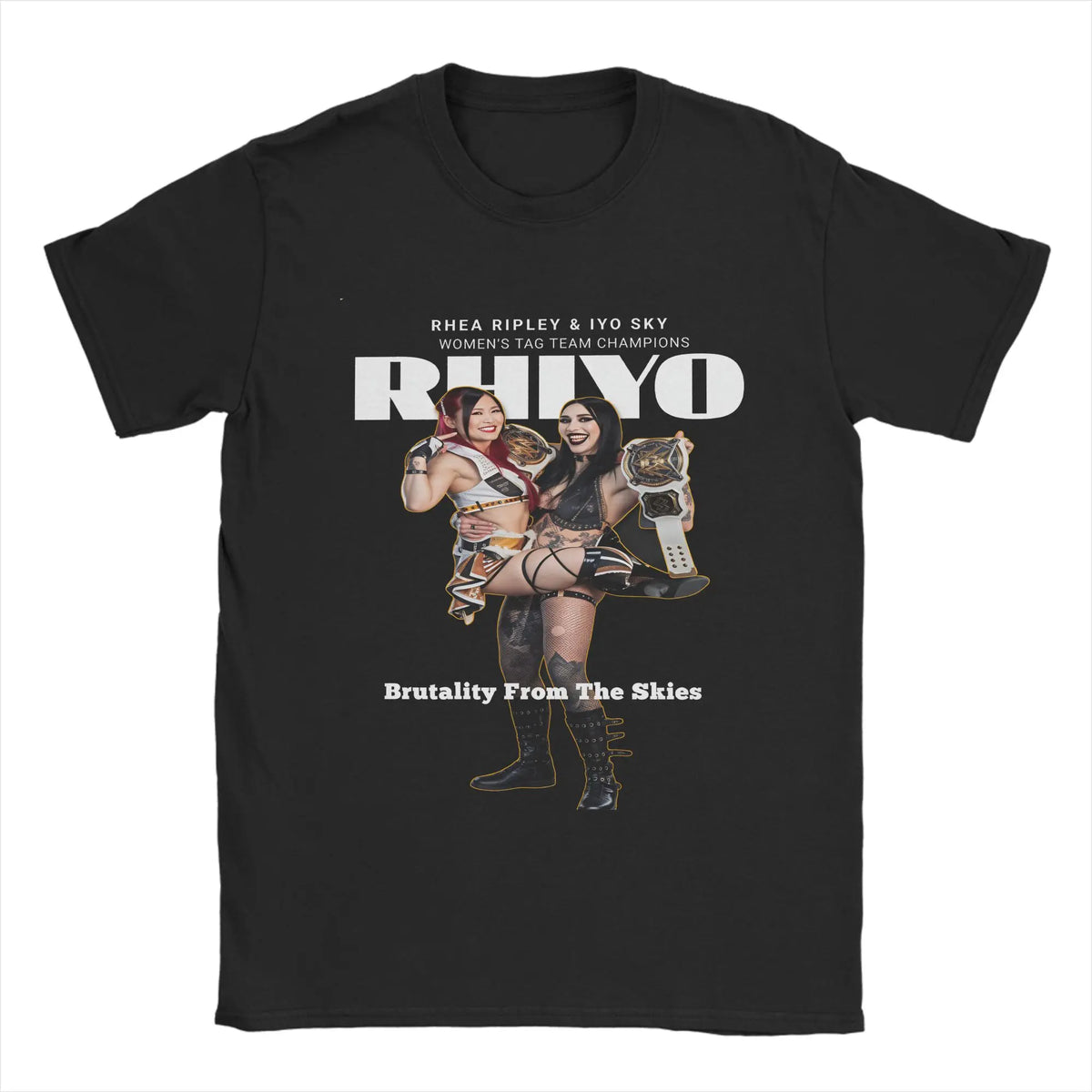 2026 New Rhea Ripley & Iyo Sky wrestling Graphic Tshirt unisex Short Sleeve Loose Cotton shirt Y2k fashion Summer Men streetwear