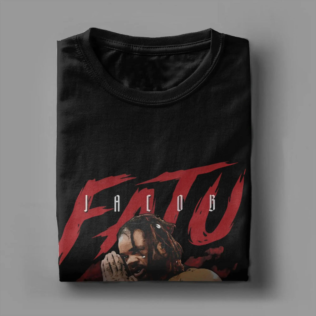 Men Women Jacob Fatu Name Grunge T Shirt  100% Cotton Tops Cool Short Sleeve Round Collar Tee Shirt Gift Idea T-Shirt