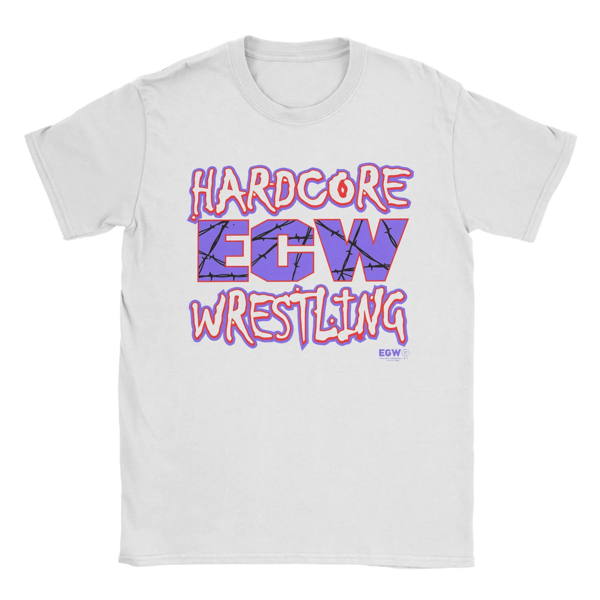 Ecw Hardcore Wrestling  Cotton T Shirt For Mens Summer  Y2K Retro T-Shirts Comfortable Fashion Tees Oversized Custom DIY Tops