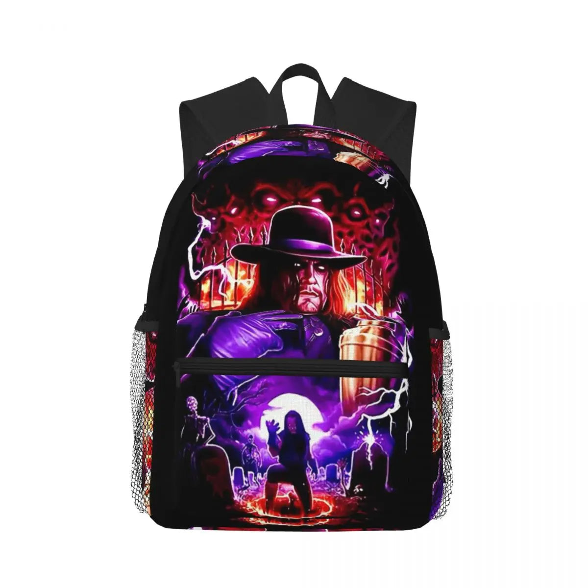 The Undertaker Wrestling Professional Wrestler Student Backpack School Bag Hiking Daypack for Boys Girl Bookbag Shoulder Bag