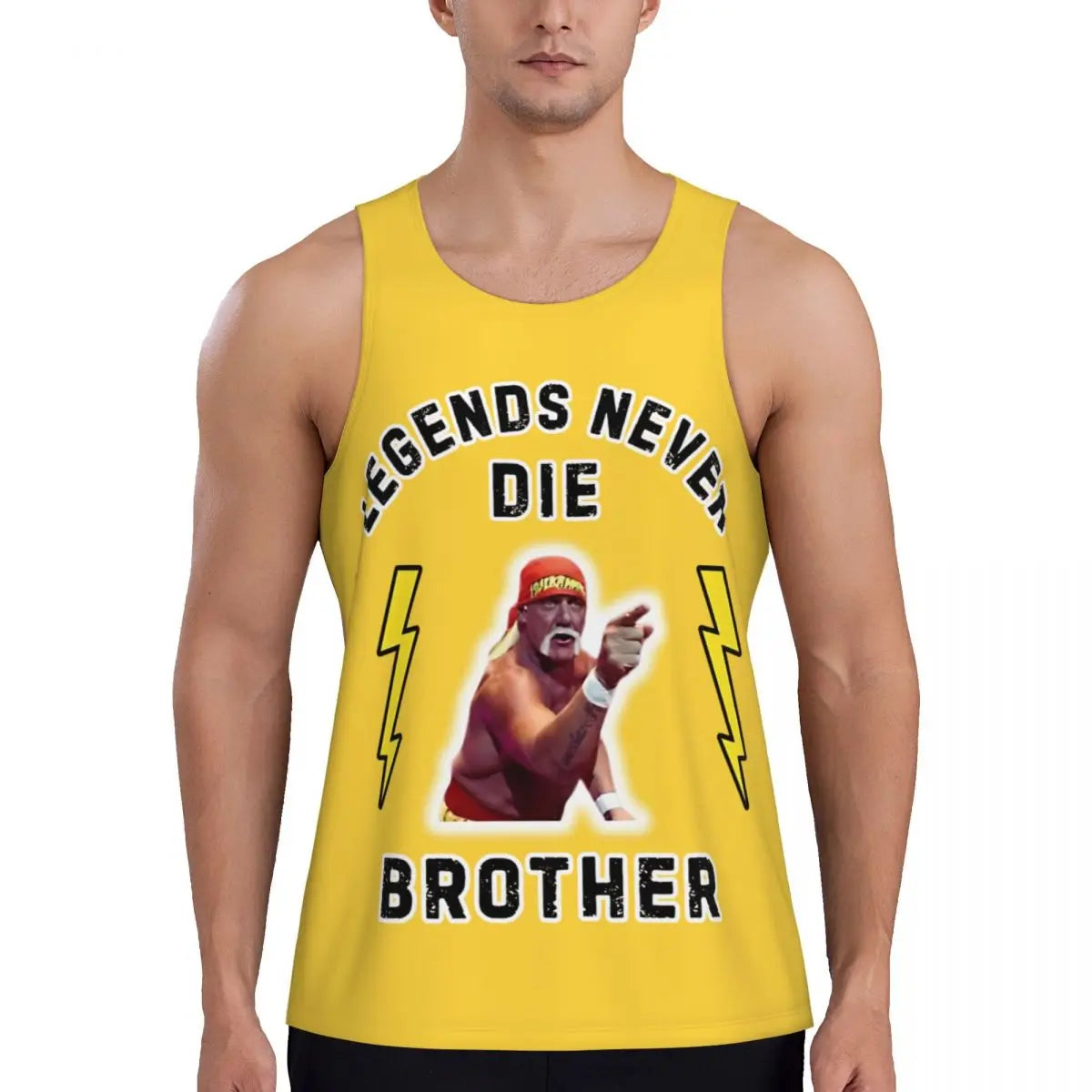 Print Hulkamania Hulk Hogan Face Workout Tank Top Sleeveless Shirt Bodybuilding Fitness Gym Summer Vest
