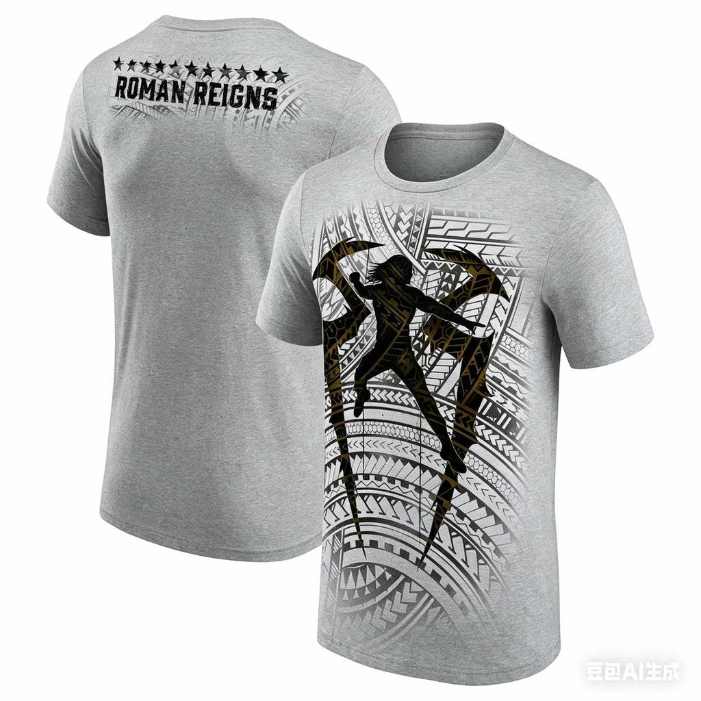 Roman Reigns Tribal Logo Printed T-shirt Men Women Short Sleeve Streetwear Men's T-shirt Top 2026 Summer New Cotton Clothing