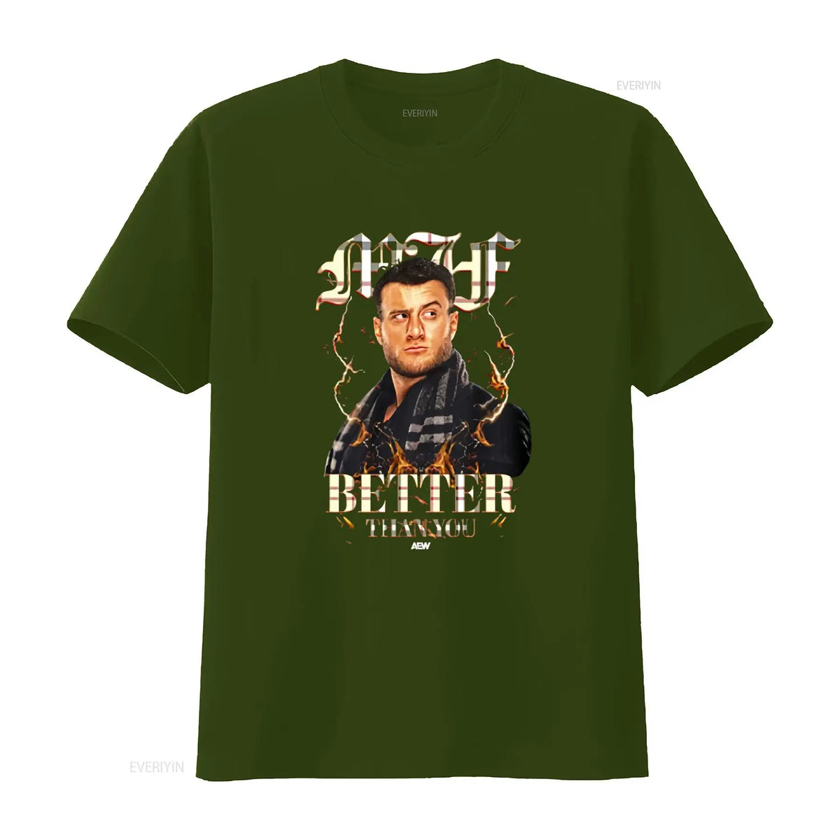 MJF Simply Better Than You AEW Official Print T Shirt for Men Stylish and Bold Design vintage Washed Soft designer clothes