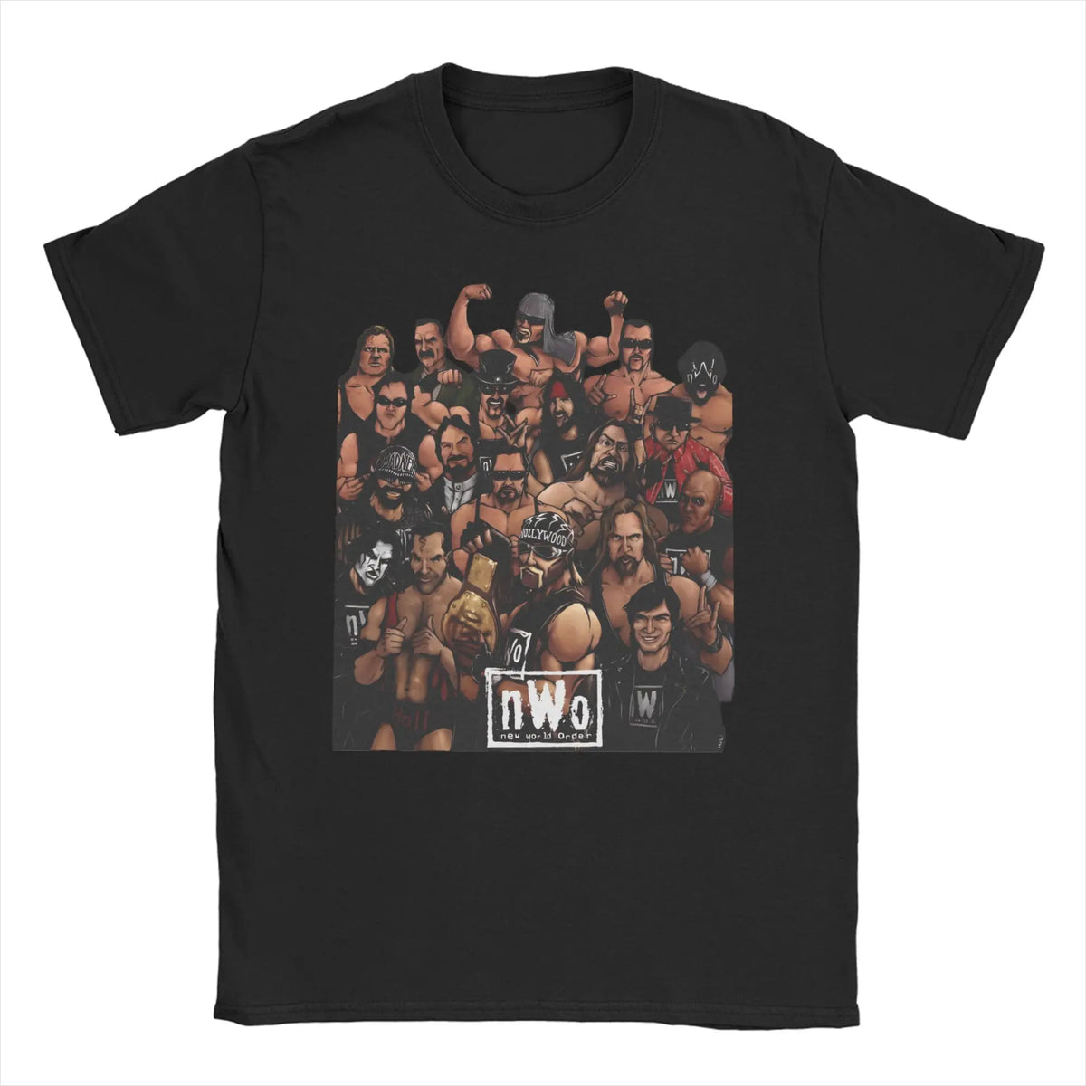 Men Women T-Shirts WCW NWO White Funny Cotton Tee Shirt Short Sleeve T Shirts O Neck Clothes Plus Size