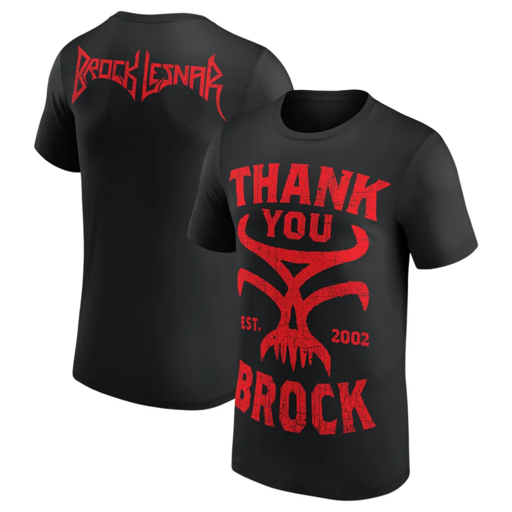 Brock Lesnar HERE COMES THE PAIN Printed T-shirt Men and Women Summer Cotton Y2K Clothing Comfortable Fashion Short Sleeve Tops
