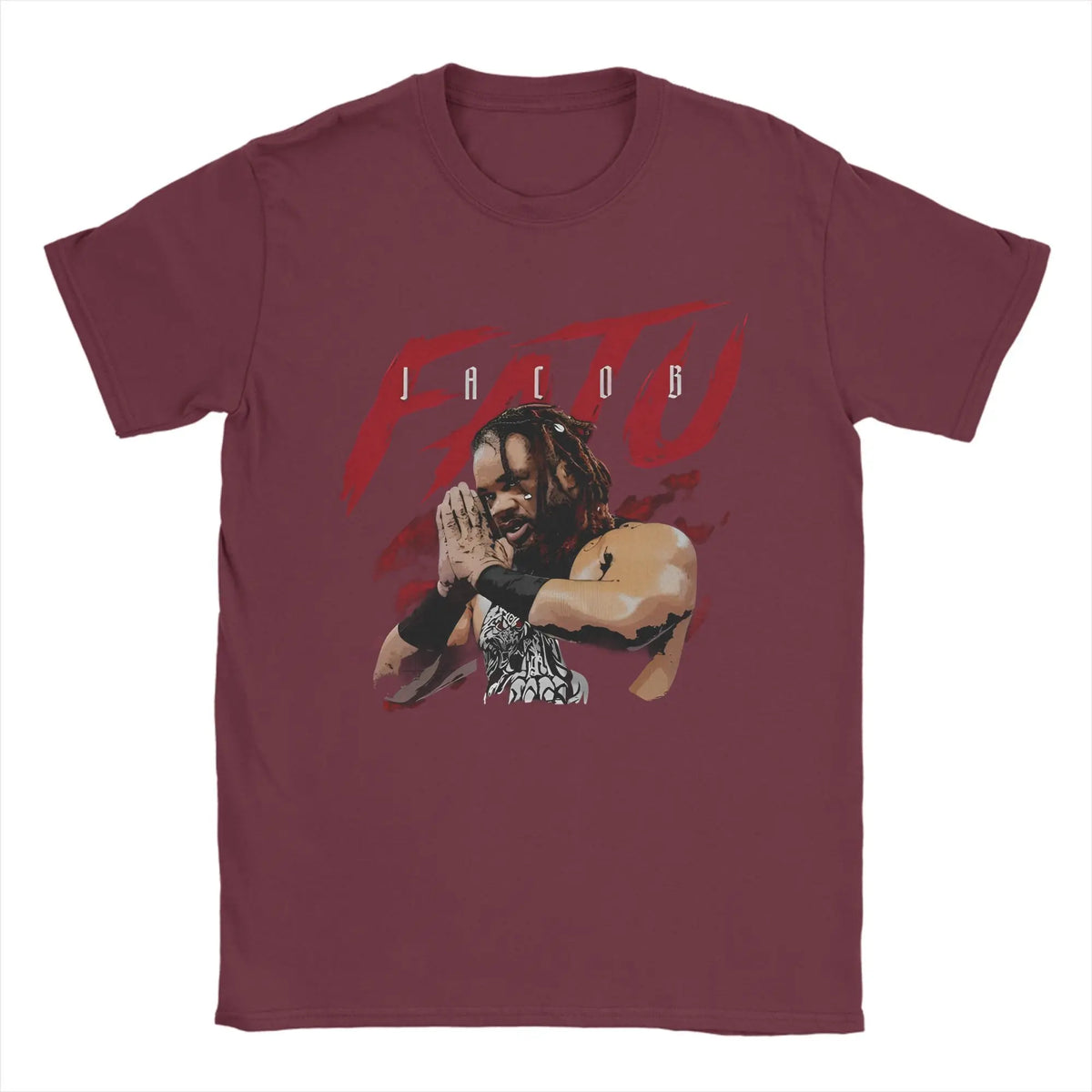 Men Women Jacob Fatu Name Grunge T Shirt  100% Cotton Tops Cool Short Sleeve Round Collar Tee Shirt Gift Idea T-Shirt