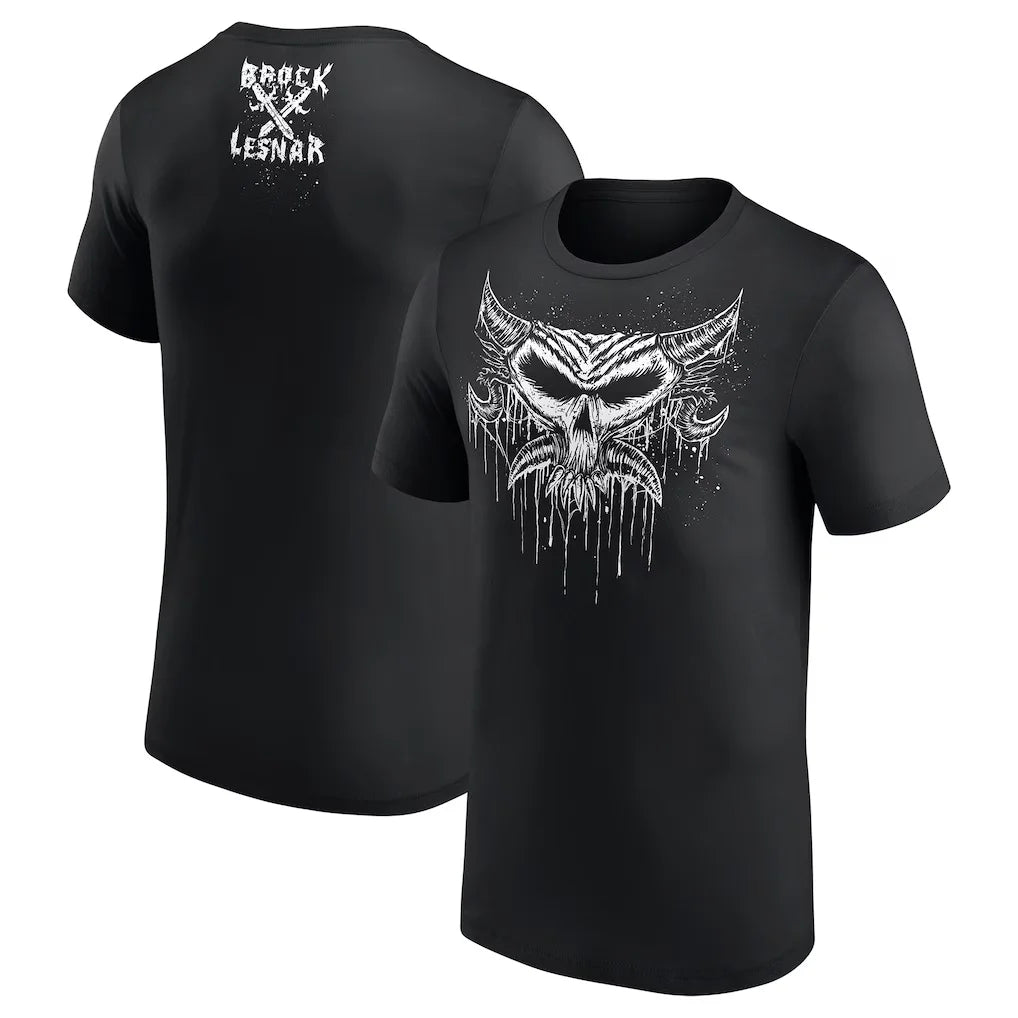 Brock Lesnar HERE COMES THE PAIN Printed T-shirt Men and Women Summer Cotton Y2K Clothing Comfortable Fashion Short Sleeve Tops