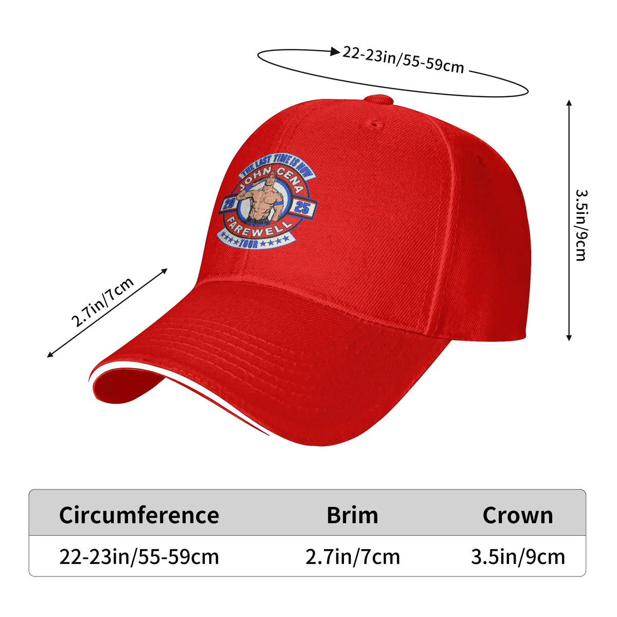Cena John Actor and Wrestler Logo Casual Baseball Cap Summer  Trucker Hat Men Adult Streetwear Baseball Caps