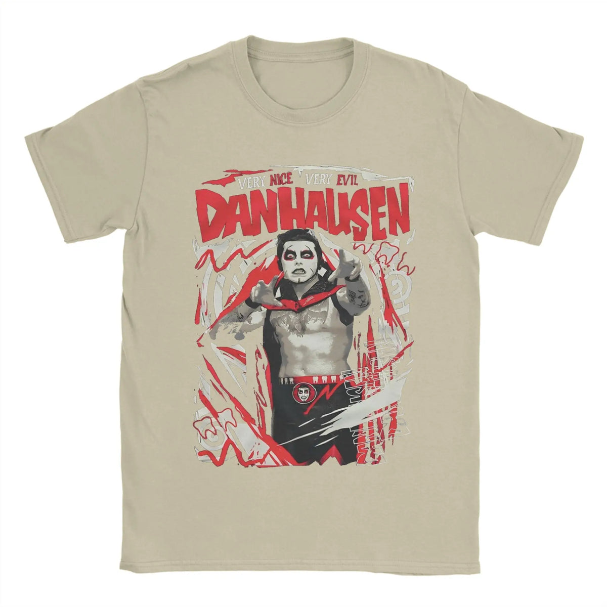 Men T-Shirt Danhausen Very Nice Very Evil Funny Pure Cotton Tee Shirt Short Sleeve  T Shirts O Neck Clothing 4XL 5XL 6XL