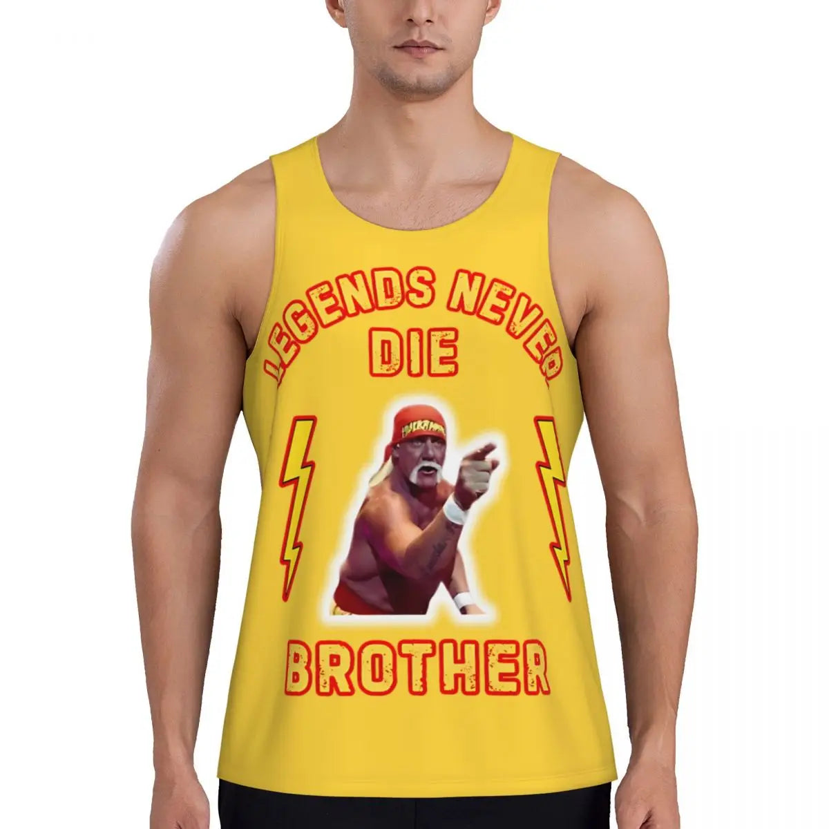 Print Hulkamania Hulk Hogan Face Workout Tank Top Sleeveless Shirt Bodybuilding Fitness Gym Summer Vest