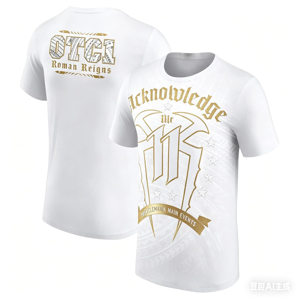 Model Roman Reigns Printed T-shirt Men Women Short Sleeve Streetwear Men's T-shirt Top 2026 Summer New Tee Cotton Y2K Clothing