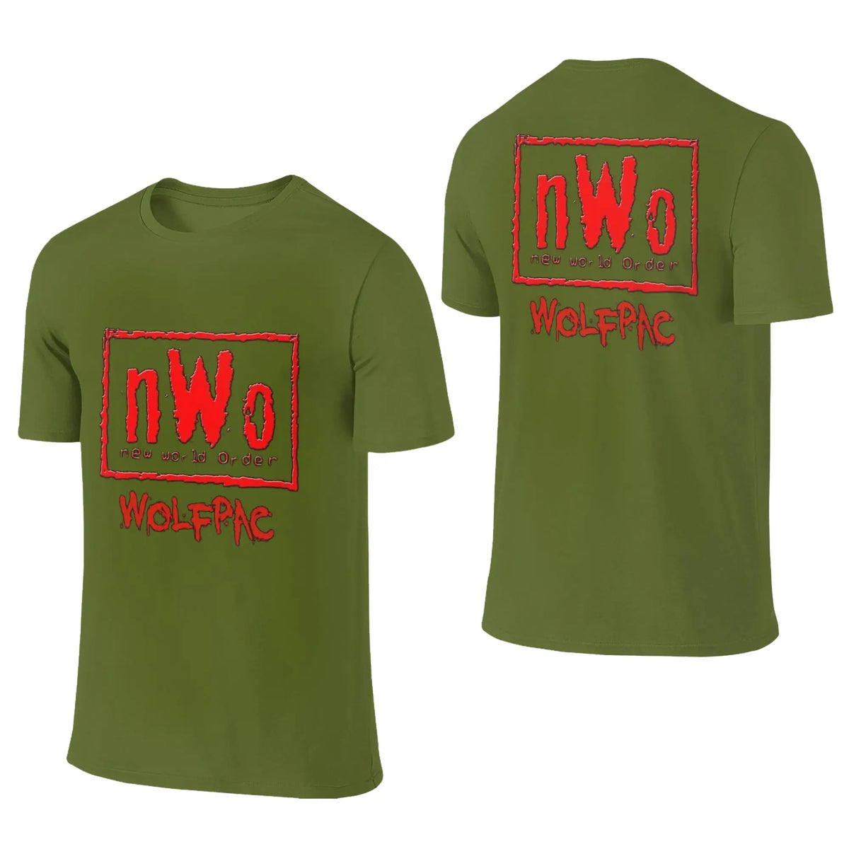 100% Cotton NWO New World Order Wrestling T-Shirt Men's Double Sided T Shirt Men O-Neck Summer Shirts Tops Oversized