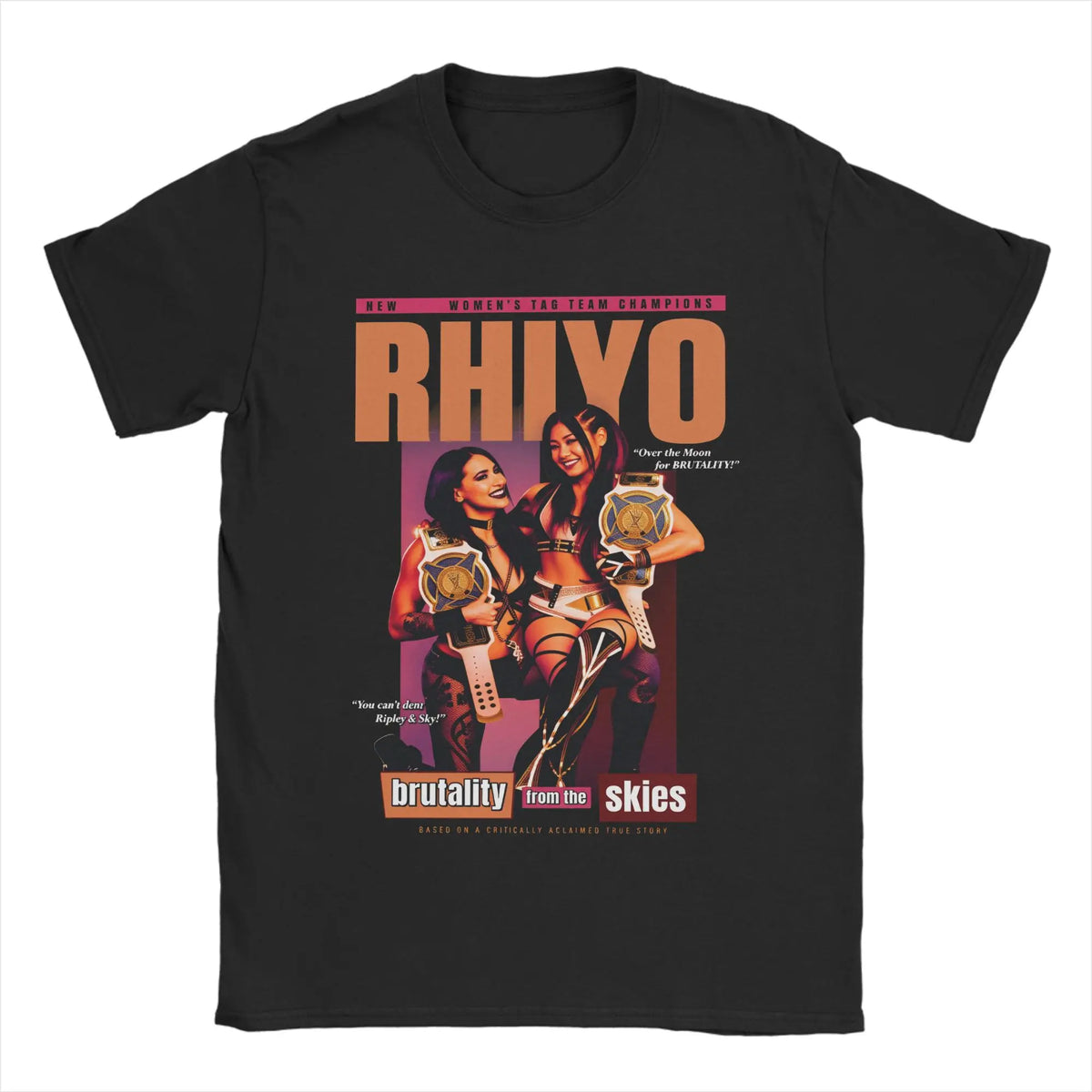 2026 New Rhea Ripley & Iyo Sky wrestling Graphic Tshirt unisex Short Sleeve Loose Cotton shirt Y2k fashion Summer Men streetwear