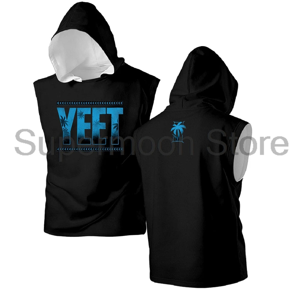 Jey Uso Yeet Sleeveless Hoodie Women Men Outdoor Hooded Tank Tops Unisex Sport Gym Vest