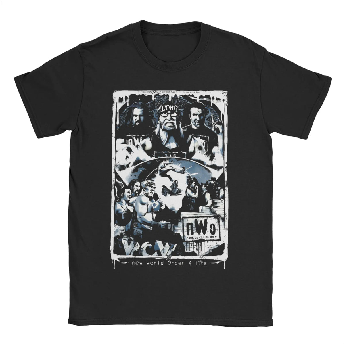 Men Women T-Shirts WCW NWO White Funny Cotton Tee Shirt Short Sleeve T Shirts O Neck Clothes Plus Size