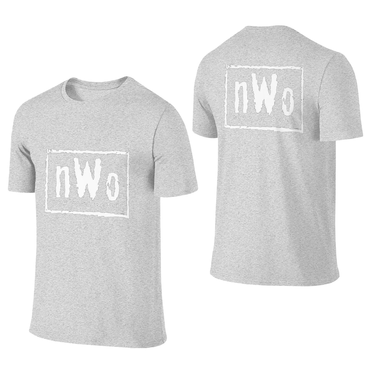 NWO New World Order Wrestling Men T-Shirt Double Sided Plus Size T Shirts Men's O-Neck Cotton Tees Short Summer Male