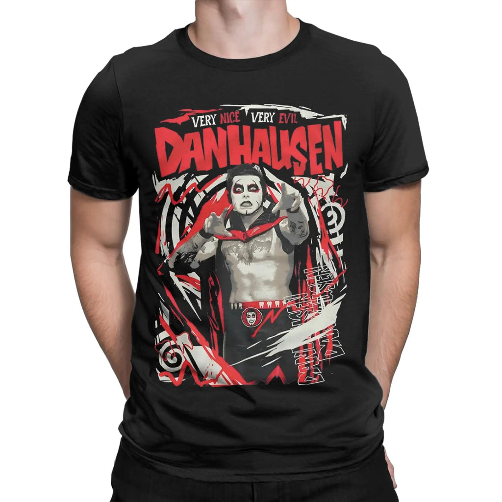 Men T-Shirt Danhausen Very Nice Very Evil Funny Pure Cotton Tee Shirt Short Sleeve  T Shirts O Neck Clothing 4XL 5XL 6XL