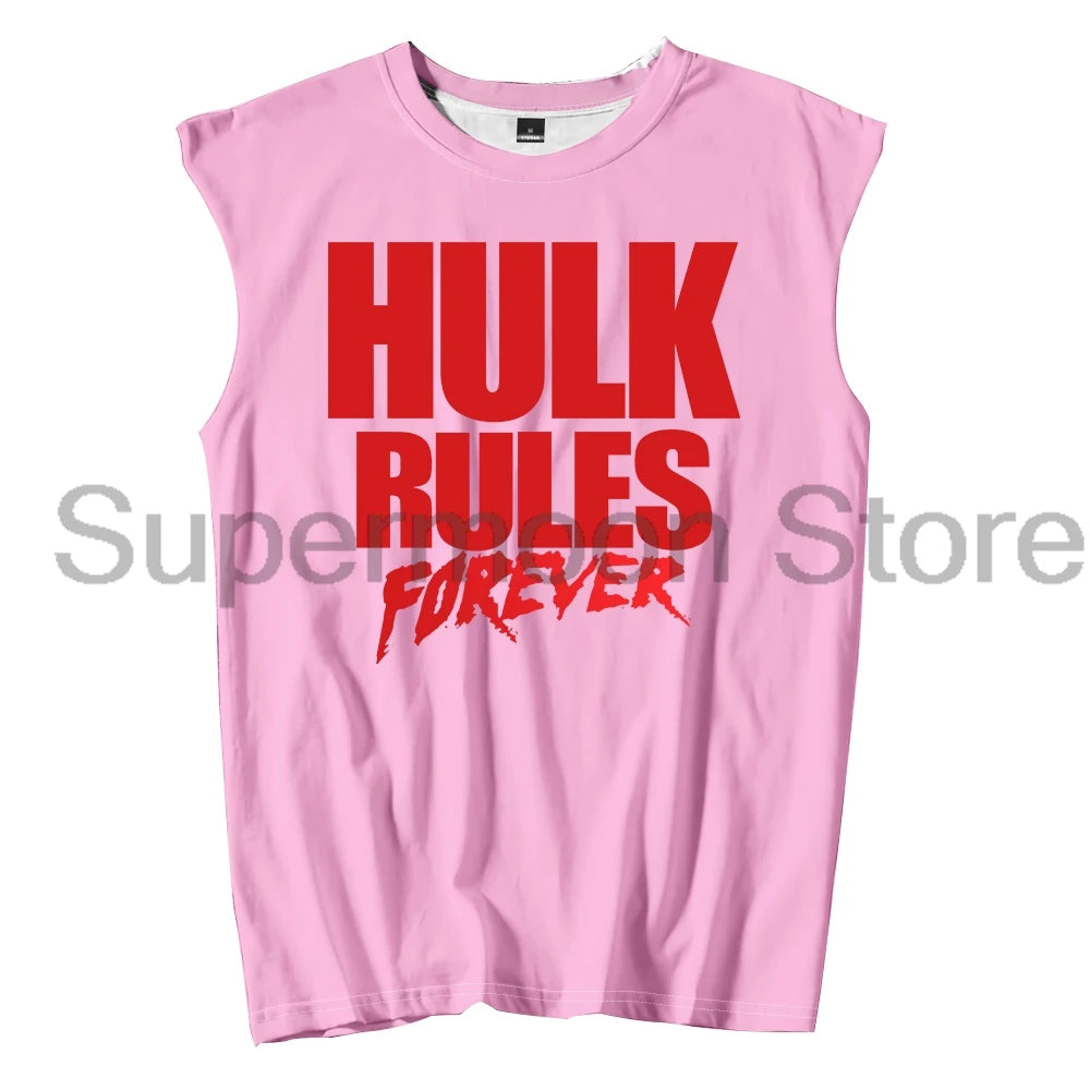 Hulk Hogan Hulk Rules Forever Tank Tops Unisex Sleeveless Gym Vest Women Men Outdoor Streetwear Tops