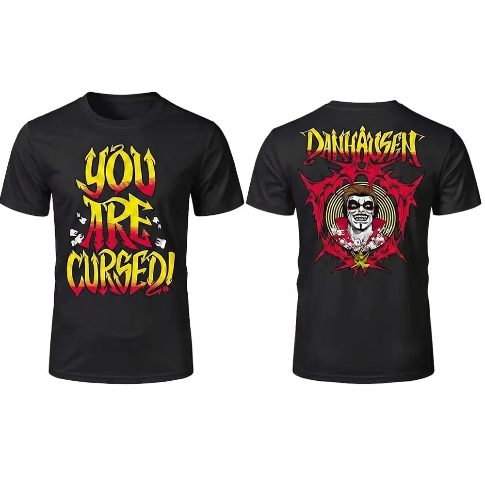 2026 New Danhausen Wrestler Printed T-shirt Men and Women Cotton T-shirt Men's T-shirts 2026 Summer New Outdoor Sports MenTops