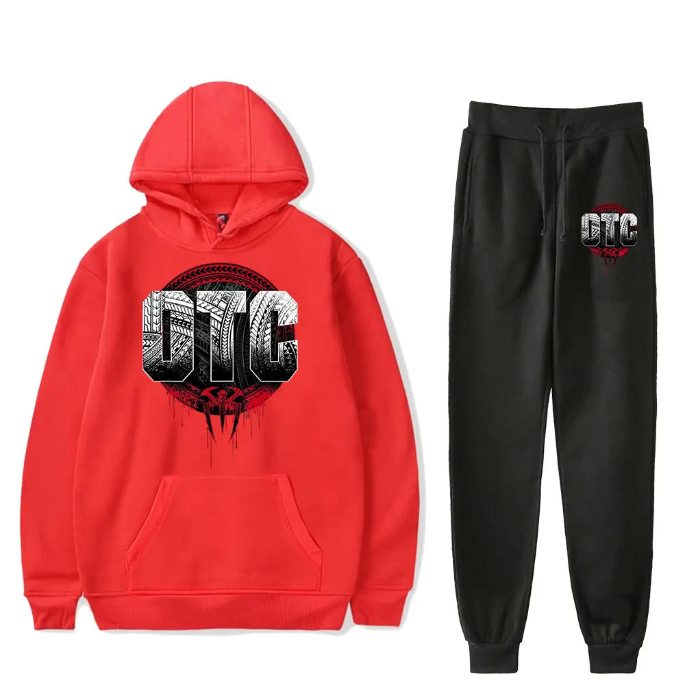 Roman Reigns OTC Vintage 90s PULLOVER HOODIE Merch Hoodies Set Men Women Hoodies Two-Piece Pants