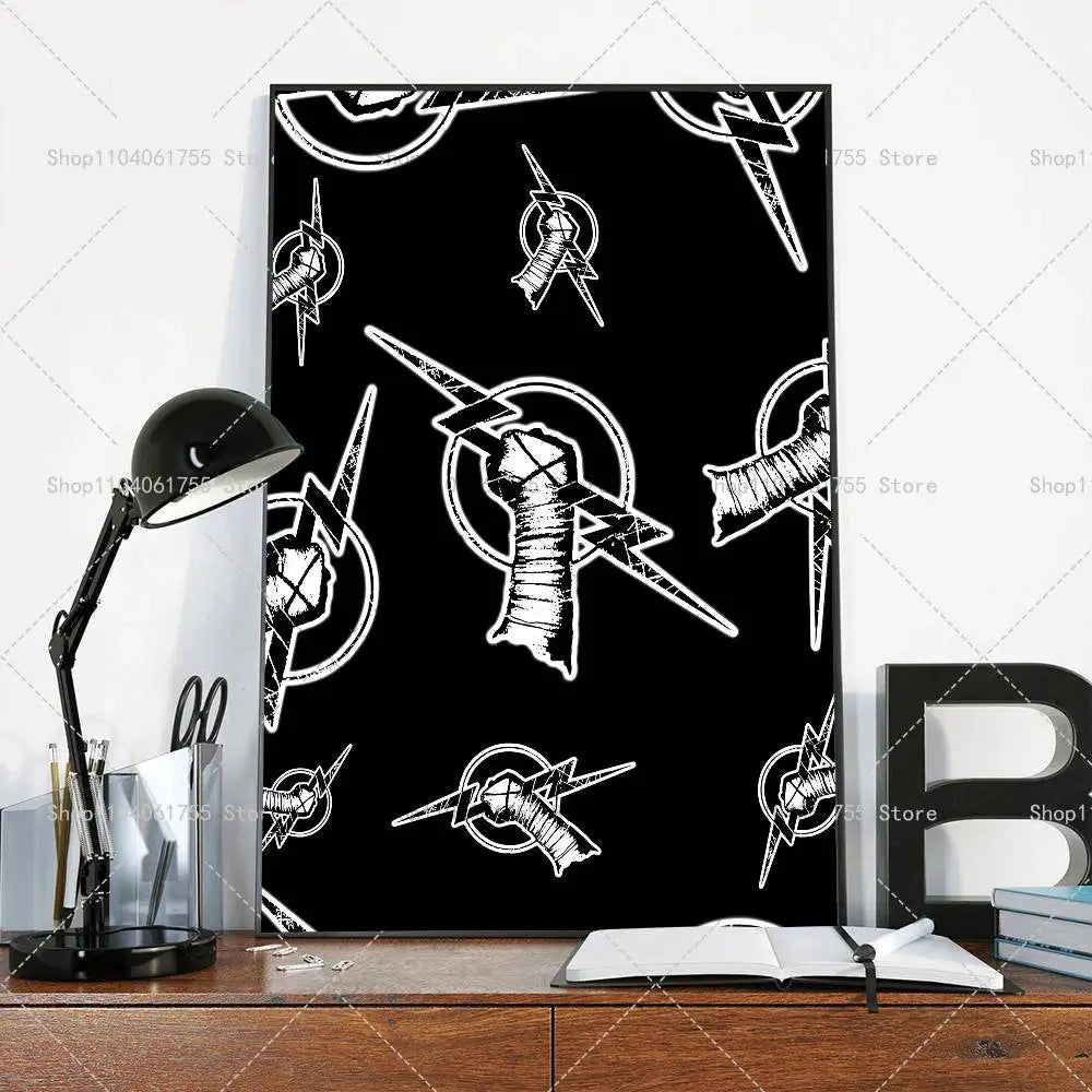 Wrestler CM Punk Poster Self-adhesive Art Waterproof Paper Sticker Coffee House Bar Room Wall Decor