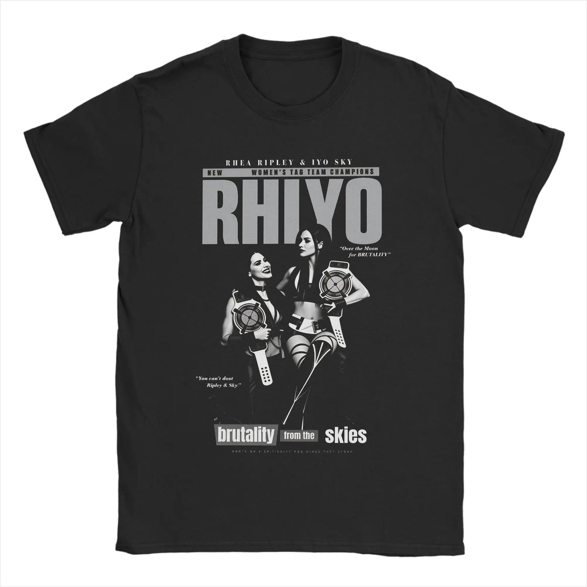 2026 New Rhea Ripley & Iyo Sky wrestling Graphic Tshirt unisex Short Sleeve Loose Cotton shirt Y2k fashion Summer Men streetwear