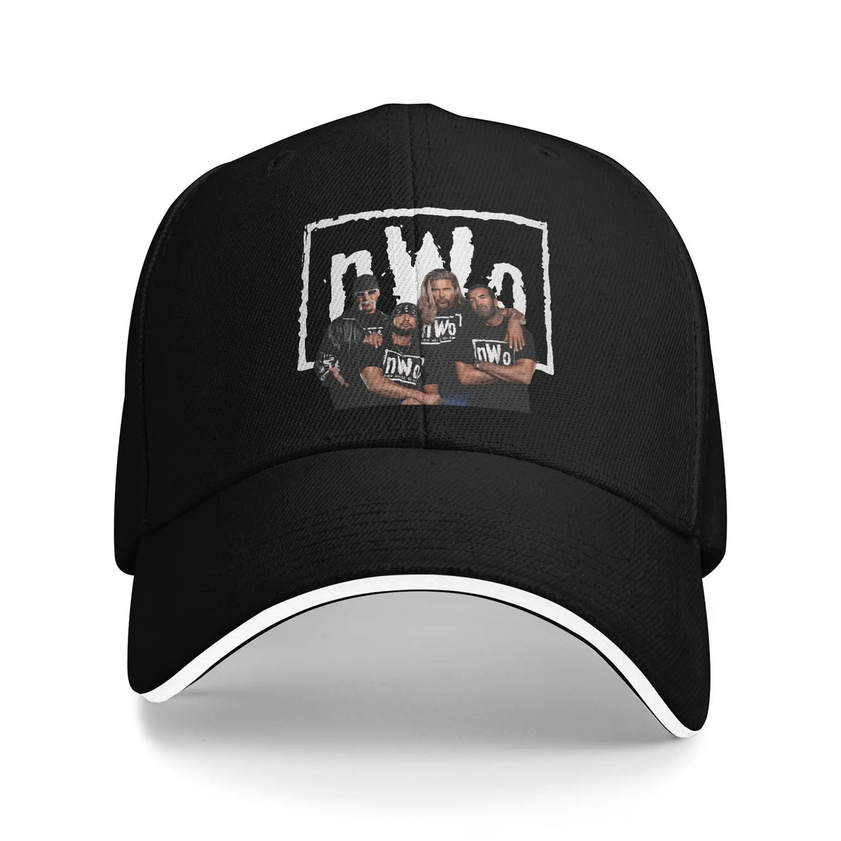 Unisex NWO Rebels Sandwich Hat  , Fitted Baseball Caps Polyester Sun Hats Breathable Racing Cap High Quality