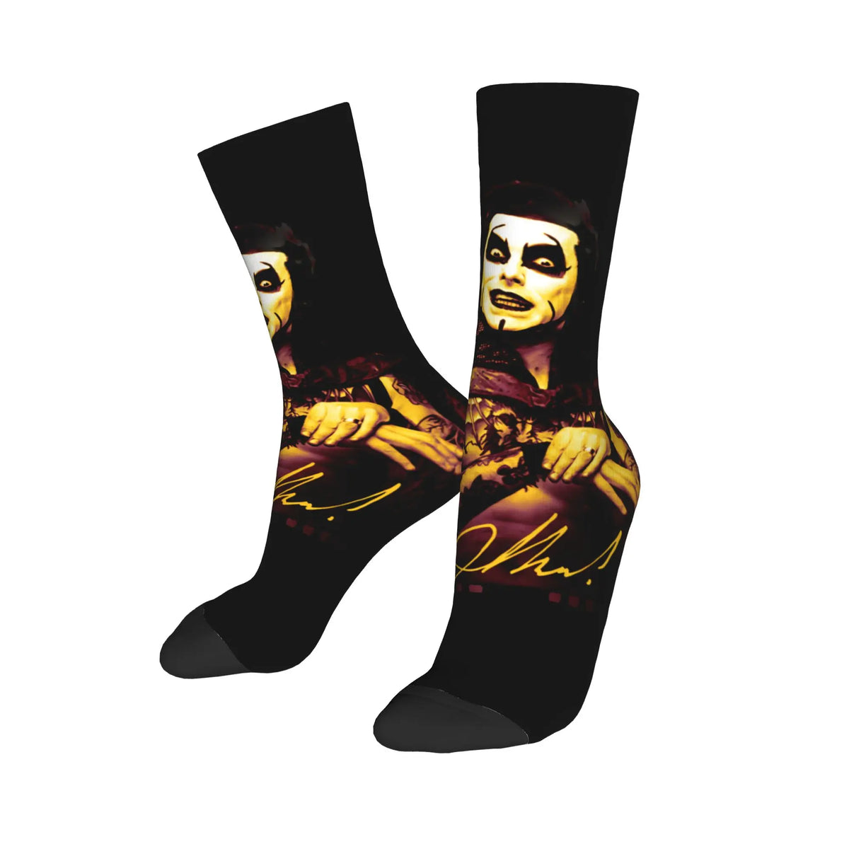 Danhausen Cursed Funny Wrestling Socks Men Women Polyester Casual  Socks Novelty Spring Summer Winter Middle Tube Socks Gifts