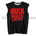 Hulk Hogan Hulk Rules Forever Tank Tops Unisex Sleeveless Gym Vest Women Men Outdoor Streetwear Tops