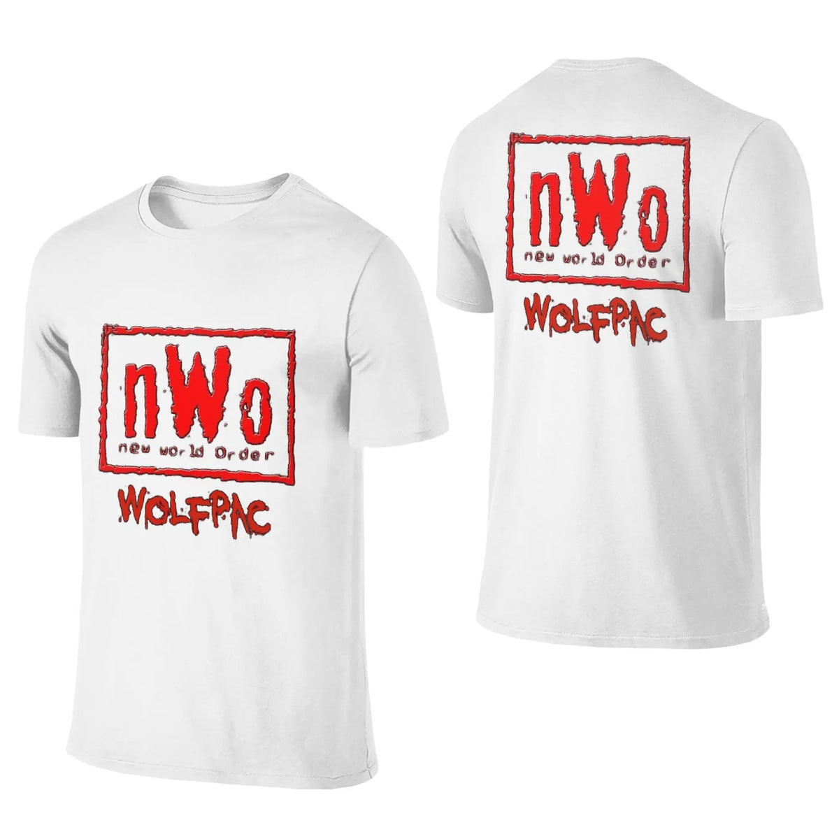 100% Cotton NWO New World Order Wrestling T-Shirt Men's Double Sided T Shirt Men O-Neck Summer Shirts Tops Oversized