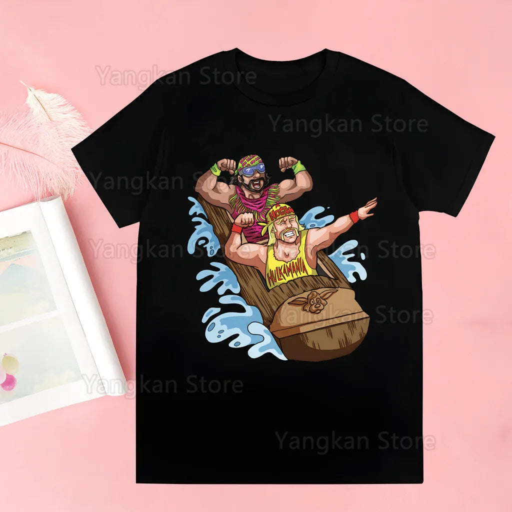 Hulk Hogan HULKAMANIA T Shirt Casual Funny Tshirts Kawaii Tees Top Hipster Harajuku Short Sleeves Shirts Clothes