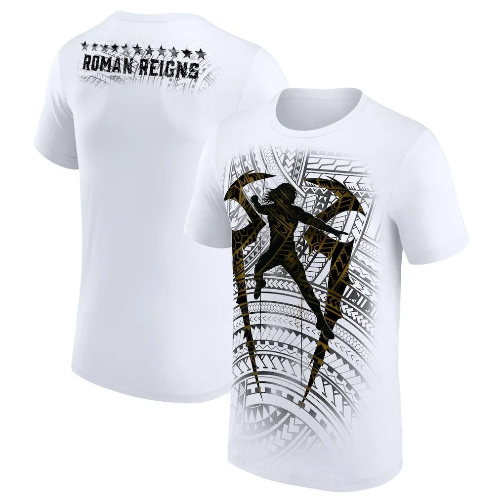 Roman Reigns Original Tribal Chief T-shirt Men and Women Summer Cotton Clothing Oversize Fashion Round Neck Short Sleeved Tee