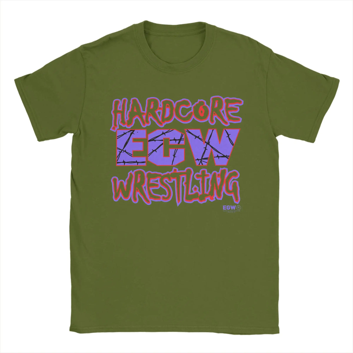 Ecw Hardcore Wrestling  Cotton T Shirt For Mens Summer  Y2K Retro T-Shirts Comfortable Fashion Tees Oversized Custom DIY Tops