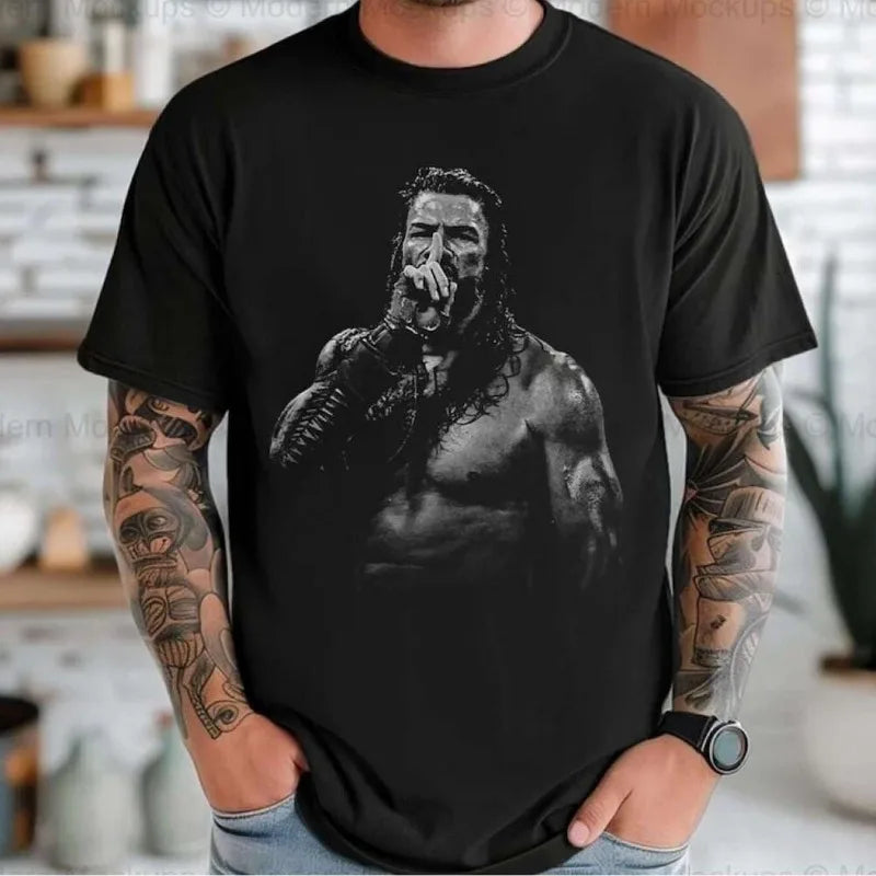 Vintage 90s Roman Reigns Wrestling T-Shirt - Black Wrestling Gift, Breathable Short Sleeve, Unisex Regular Fit