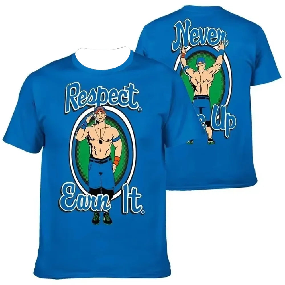 Unisex Wrestling Kids T-Shirt Summer Outdoor Sports Fitness Casual O-Neck Short Sleeve Breathable Men's And Women's Clothing