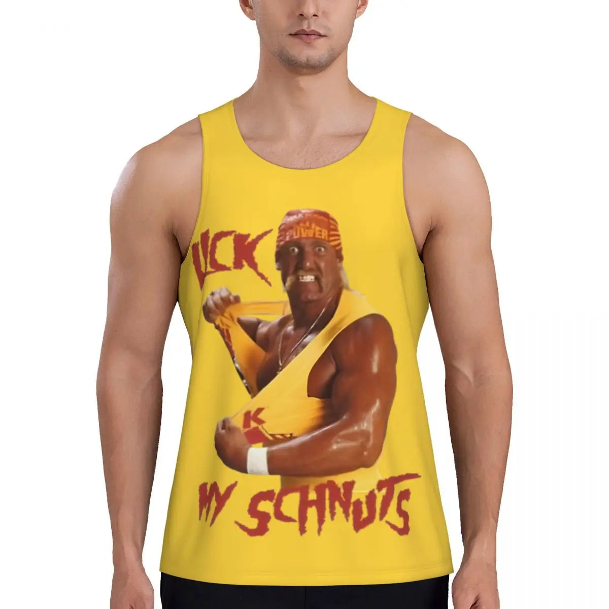 Print Hulkamania Hulk Hogan Face Workout Tank Top Sleeveless Shirt Bodybuilding Fitness Gym Summer Vest
